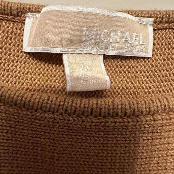 MICHAEL Michael Kors Tan Crew Neck Sweater Medium - Picture 2 of 4
